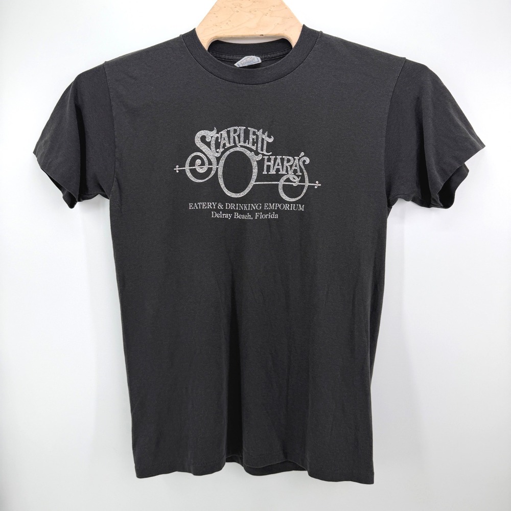 Vintage Bar T-Shirt Scarlett O'Hara's Delray Beach Single Stitch Mens XL 80s